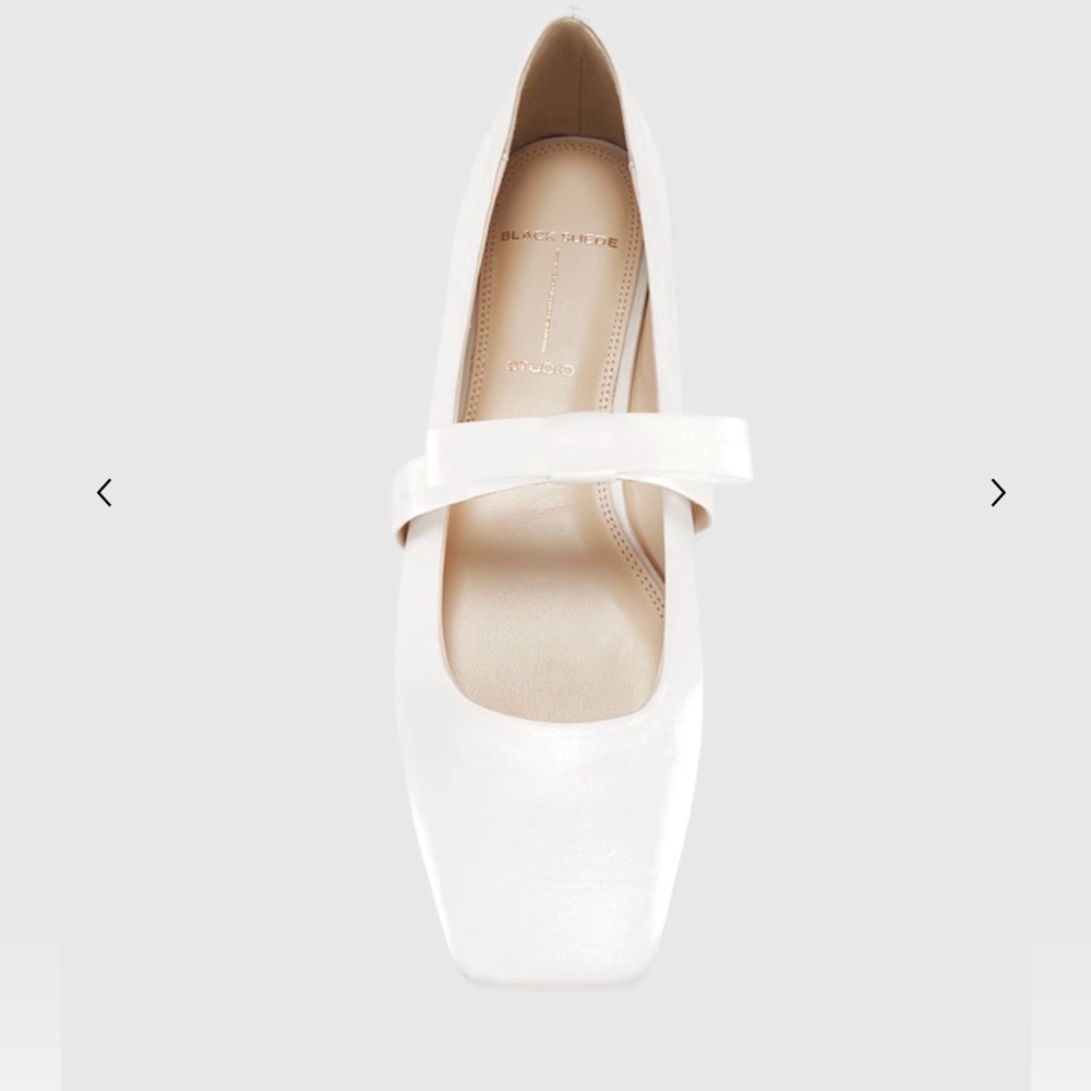 DEA White Satin Flat